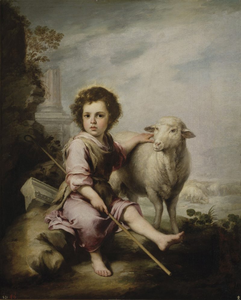 Murillo, The Good Shepherd: the child Christ with a lamb