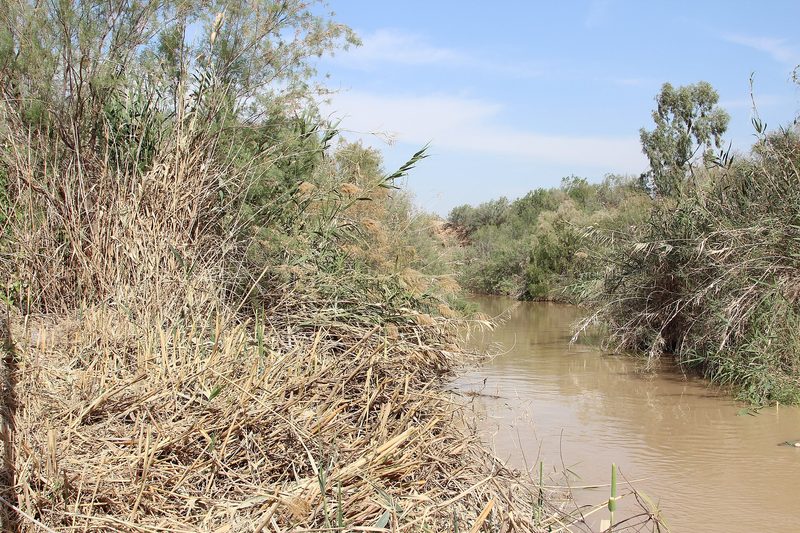 The Jordan at Qasr al-Yahud, the traditional place of the baptism