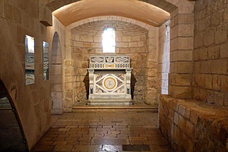 The grotto altar in the Basilica of the Annunciation, Nazareth