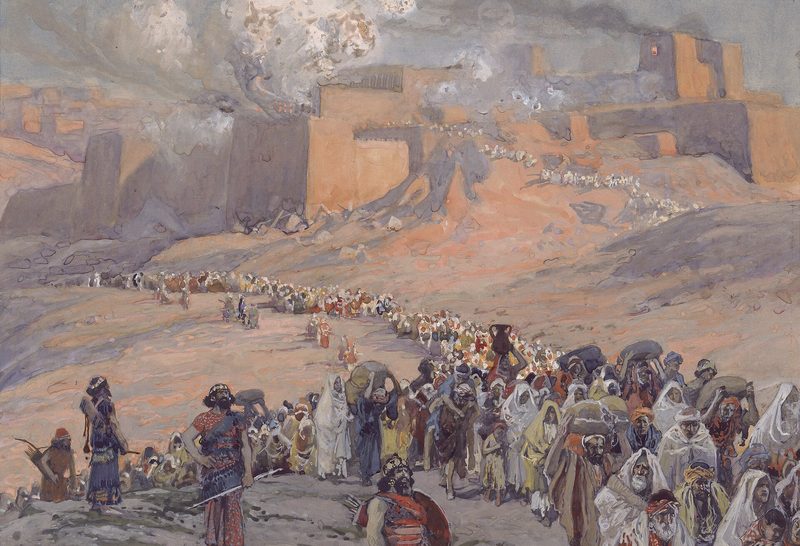The Flight of the Prisoners, by James Tissot: the people of Judah are marched away into exile in Babylon.
